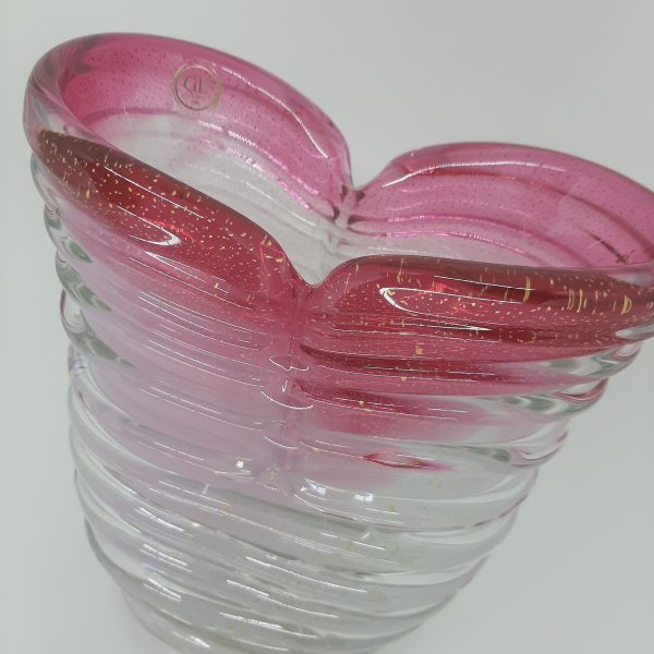 Vaso Spiggia M degradê rosa com ouro - Image 2