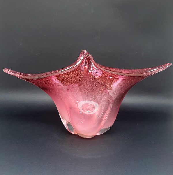 Vaso Lily G degradê Pink com ouro