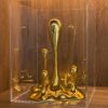 Caixa acrílico cristal Gotas Douradas G